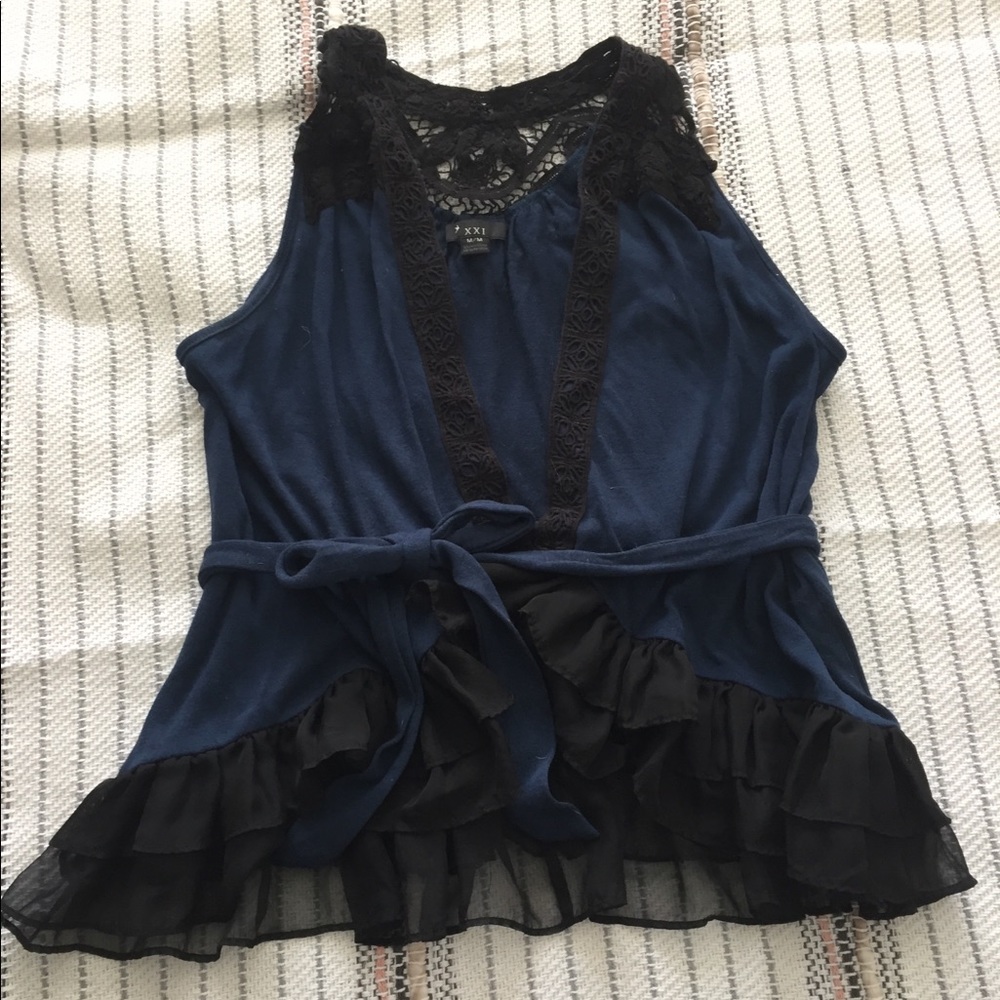 Forever 21: Navy Lace Vest